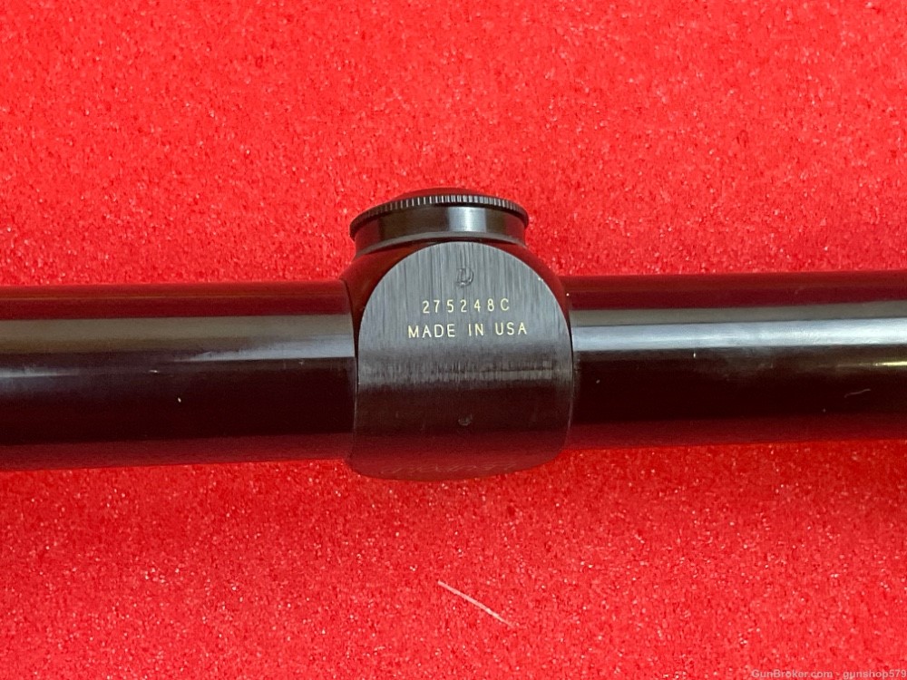 Vintage Leupold M8 Fixed Power Gloss 4X Rifle Scope 4 Power Duplex Exc -img-3