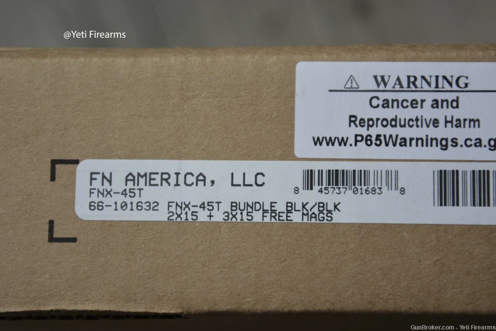 FN FNX-45 Tactical Black .45 ACP W/ RMR RM06 3.25 66-101632 5 Mags No CC Fe-img-11