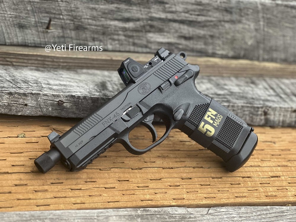 FN FNX-45 Tactical Black .45 ACP W/ RMR RM06 3.25 66-101632 5 Mags No CC Fe-img-0