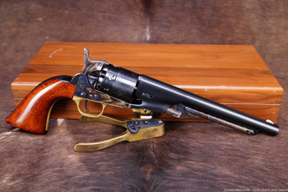 Italian 1860 Army 8” .44 Percussion Revolver 4 Screw Frame Mfd 1995-img-2