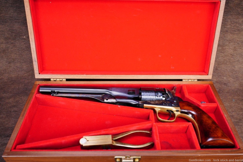Italian 1860 Army 8” .44 Percussion Revolver 4 Screw Frame Mfd 1995-img-19