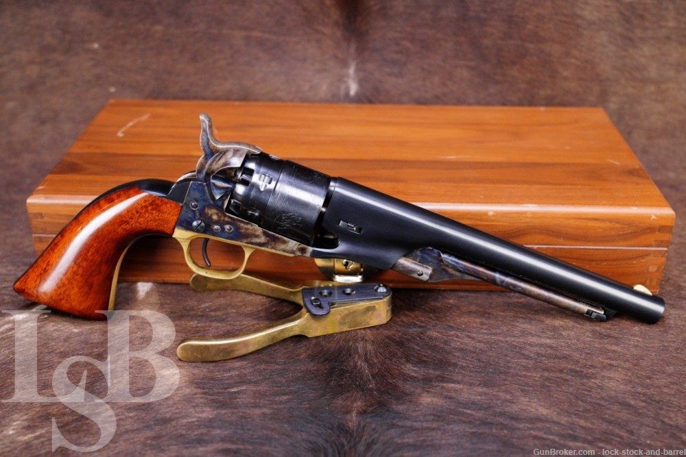 Italian 1860 Army 8” .44 Percussion Revolver 4 Screw Frame Mfd 1995-img-0