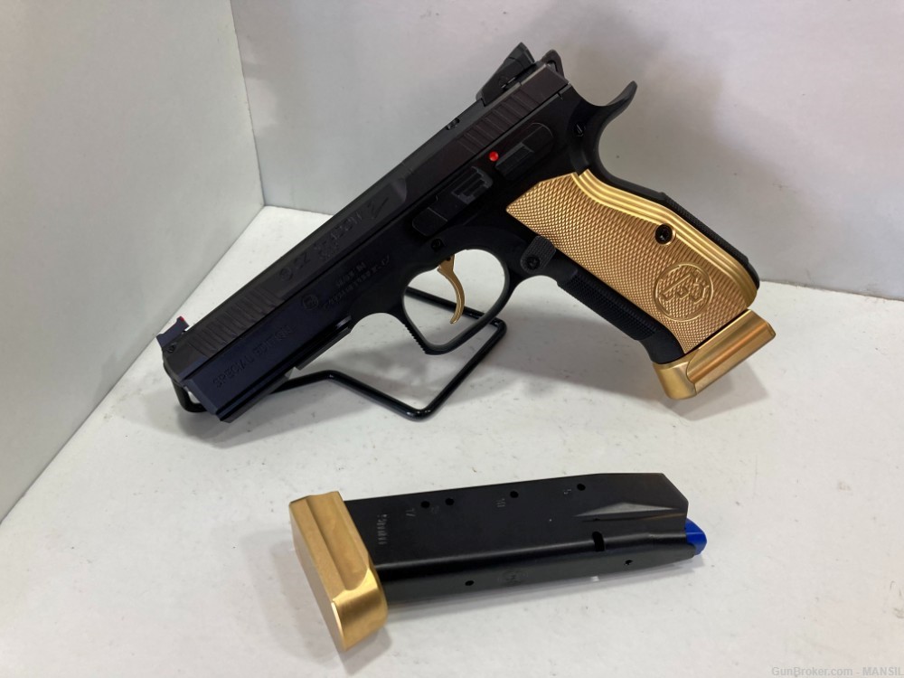 CZ SHADOW 2 GOLD DIGGER SPECIAL EDITION 9mm 19+1 Black Optics Ready-img-1
