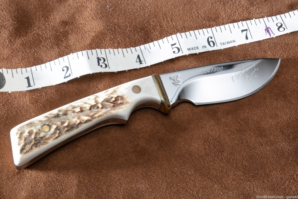 Jim Cabela Skinner, Buck made, signed limited edition fixed blade knife-img-4