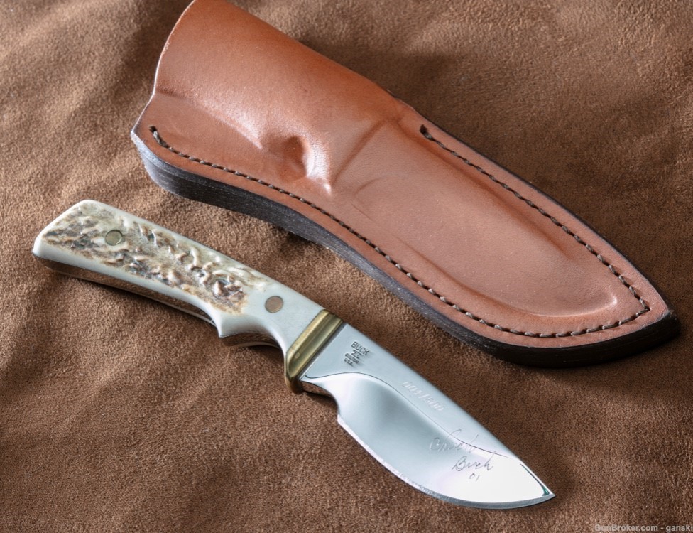 Jim Cabela Skinner, Buck made, signed limited edition fixed blade knife-img-0