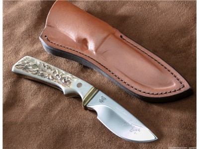 Jim Cabela Skinner, Buck made, signed limited edition fixed blade knife
