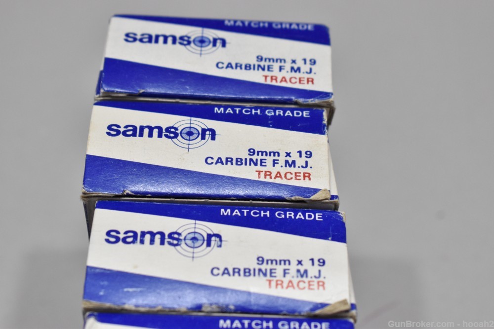 PLEASE READ 5 Boxes 250 Rds Samson IMI 9mm 9x19 CARBINE Match Grade Tracer -img-5