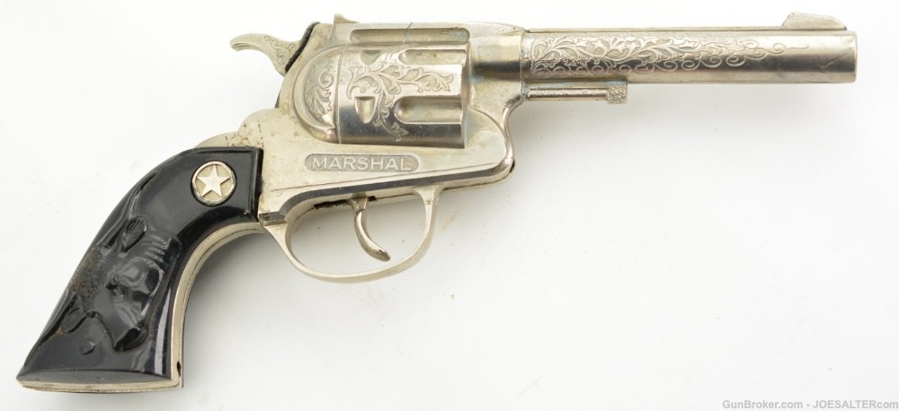Vintage Hubley Texas Jr./Marshal Two Gun Set w/Holster-img-4