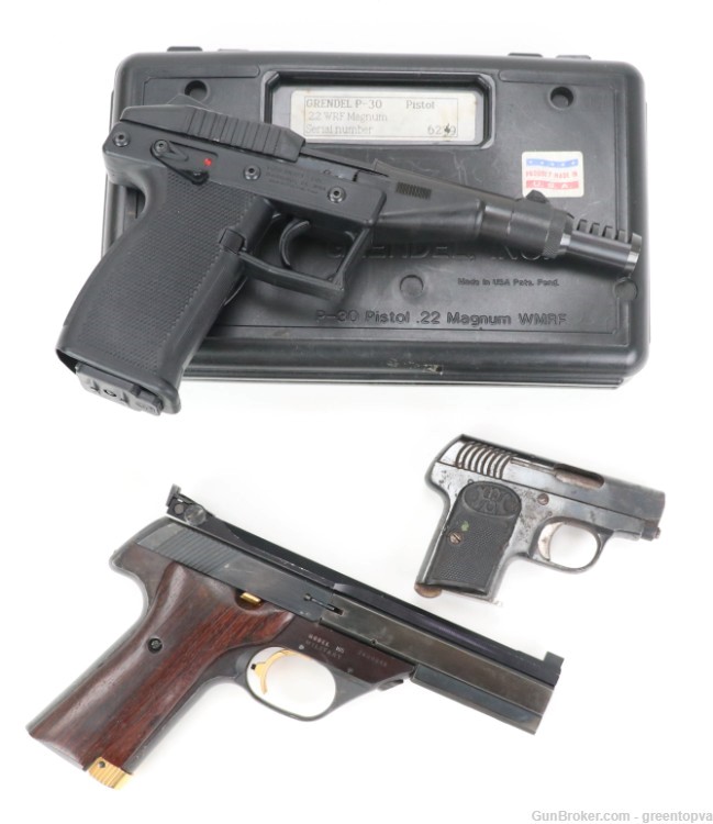 1 Lot of 3 Various Pistols High Standard, Grendel and Spanish. Gunsmith Spl-img-1