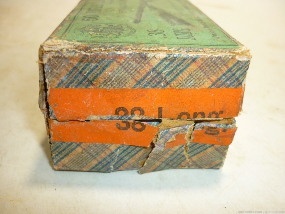 50rd - CROSSED RIFLE BOX - 1870s - 38 Long Rim Fire - UMC RARE RIMFIRE-img-8