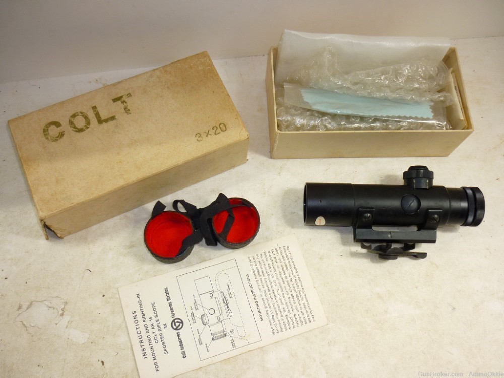 COLT SCOPE EARLY 3x20 - Carry Handle M16 AR15 SP1 Vietnam - LIKE NEW-img-23