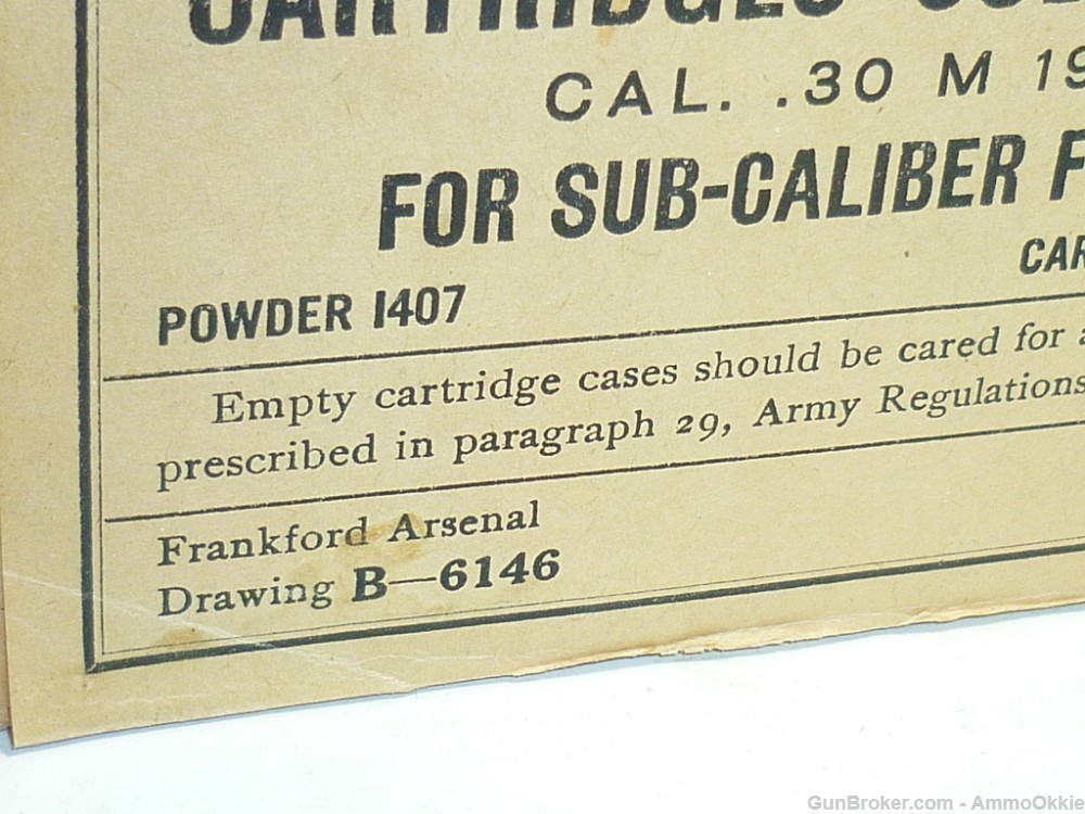 20rd SUB CALIBER Cal .30 M1925 Coastal Artillery .30 40-img-2