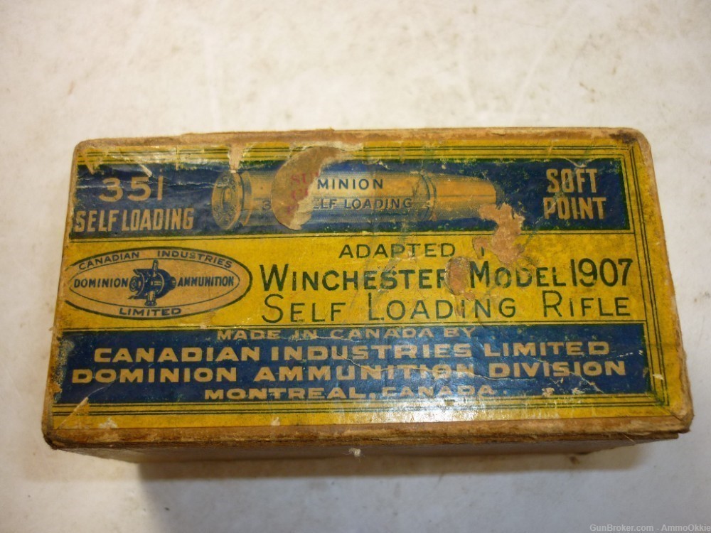 50rd - 1910s DOMINION CANADA - 351 SL - Pre WW2 - Winchester 1907-img-3