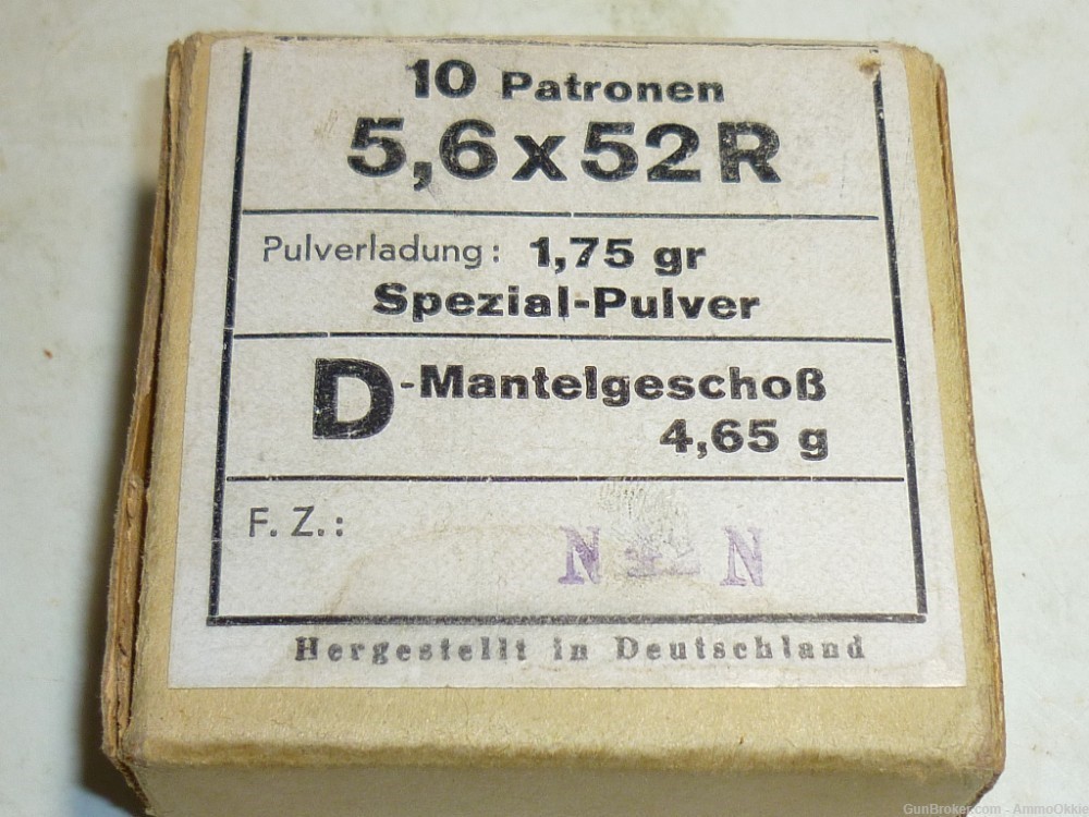 TWO BOXES 5.6x52r GERMAN MILITARY Stamped 1930s Luftwaffe Drilling -img-3
