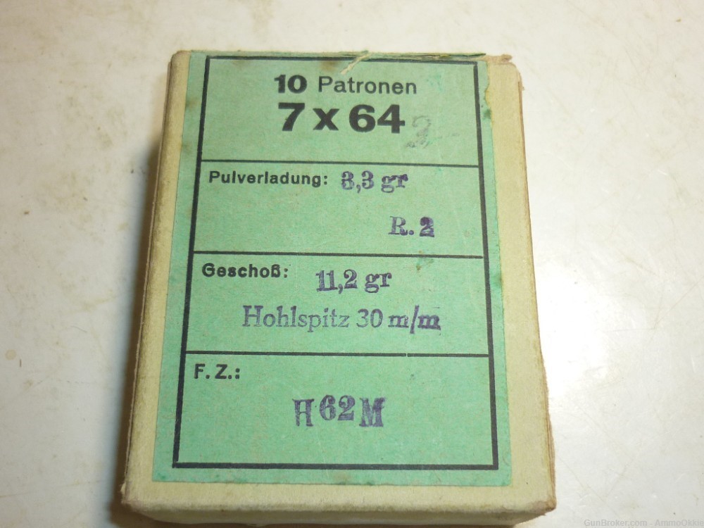 TWO BOXES 7x64 GERMAN MILITARY Stamped 1930s Luftwaffe Drilling-img-15