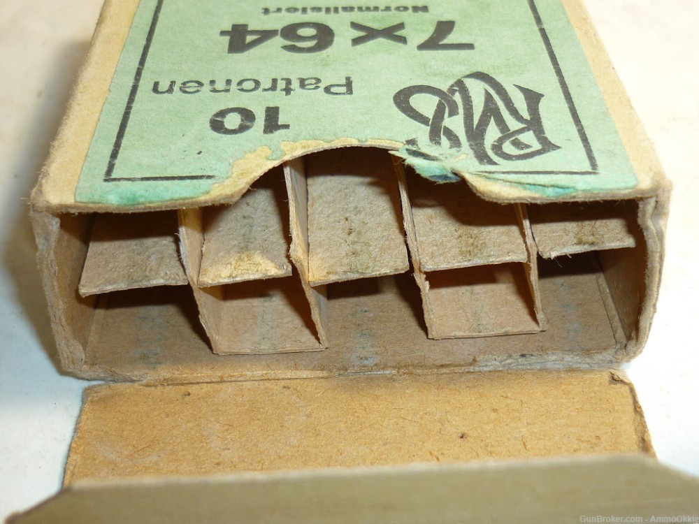 TWO BOXES 7x64 GERMAN MILITARY Stamped 1930s Luftwaffe Drilling-img-14
