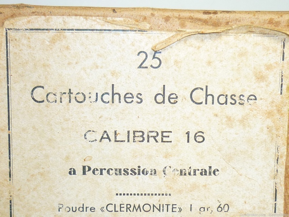 25rd - 1910s FRENCH 16 ga PARIS Societe Francaise Des Munitions - 16 GAUGE-img-3