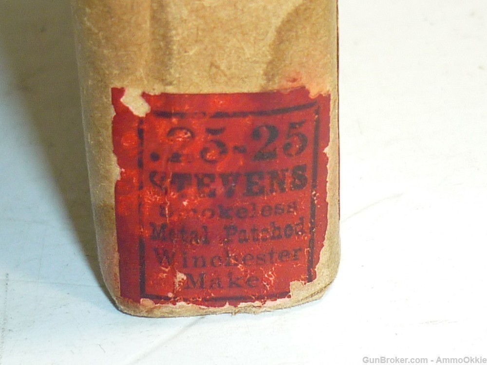 20rd - 25-25 Stevens - RARE Metal Patched - WINCHESTER-img-10