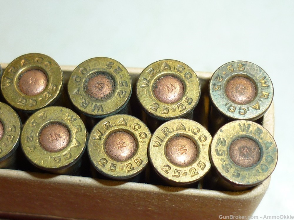 20rd - 25-25 Stevens - RARE Metal Patched - WINCHESTER-img-22