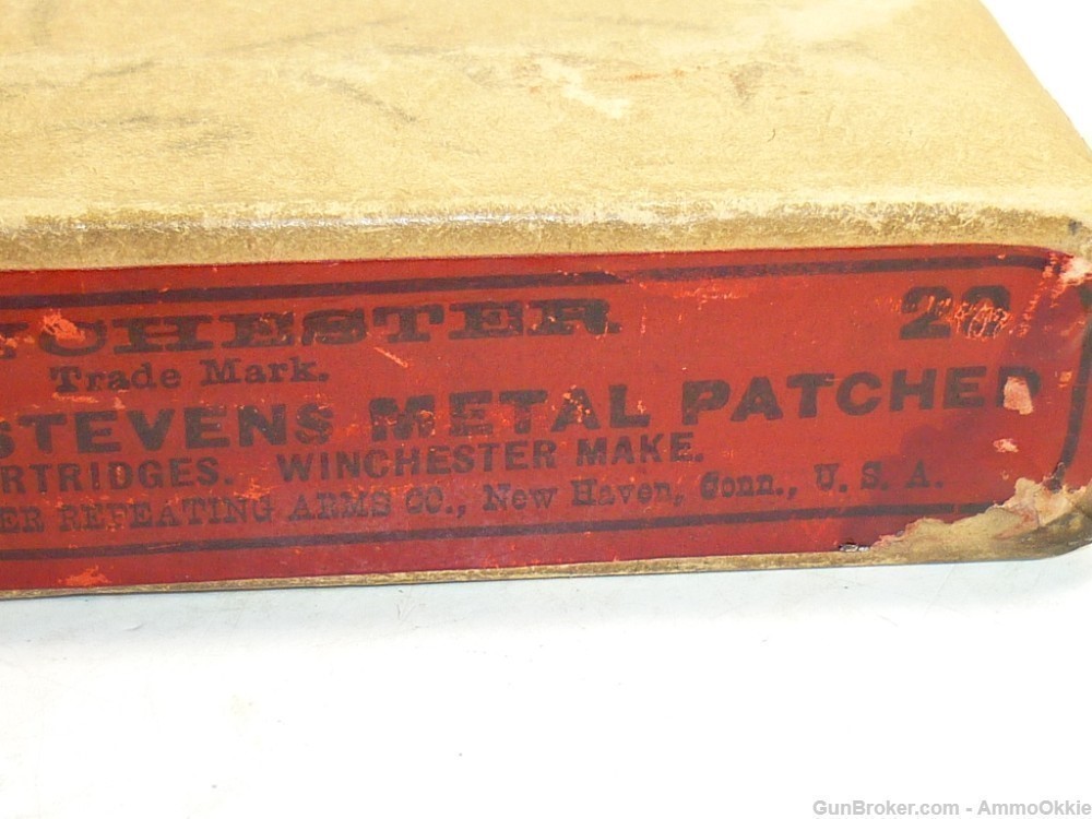 20rd - 25-25 Stevens - RARE Metal Patched - WINCHESTER-img-4