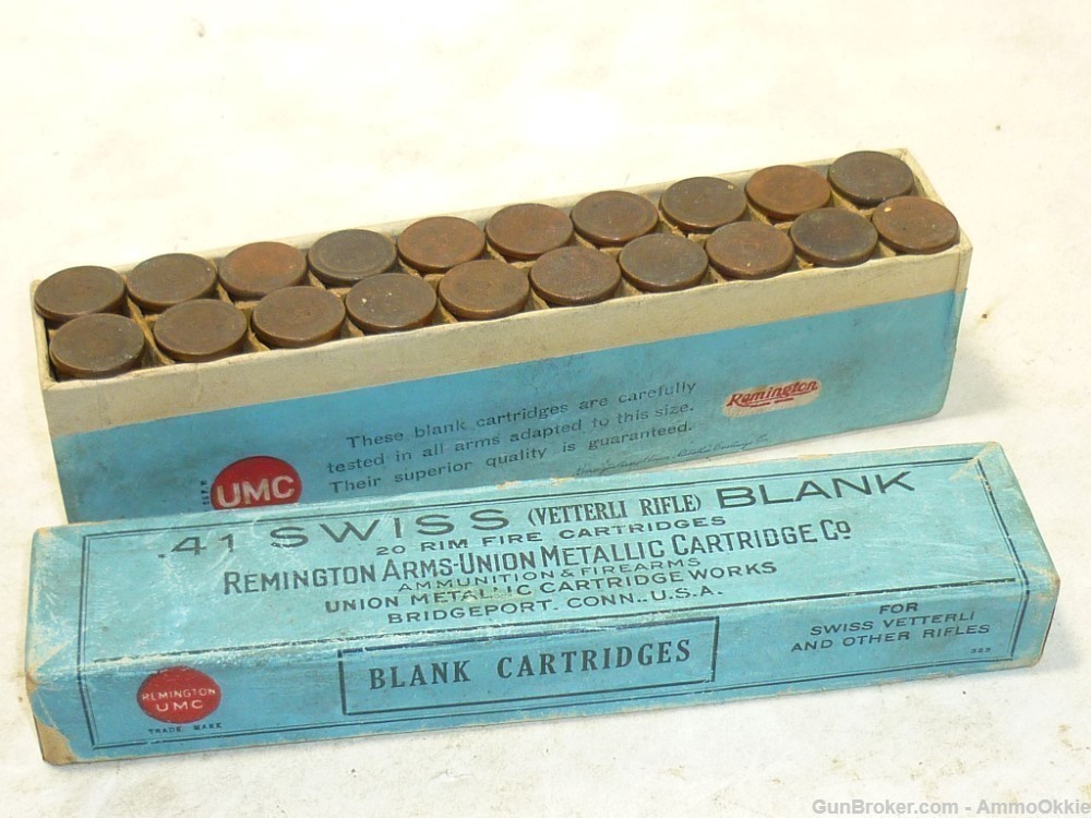 20rd - BLANKS - FULL BOX - 41 SWISS RIMFIRE - Remington UMC - 41 Rimfire-img-14