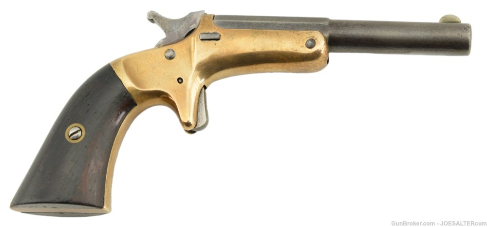  Scarce Antique Stevens Old Model Pocket Pistol 30 Short Rim Fire Tip-Up-img-0