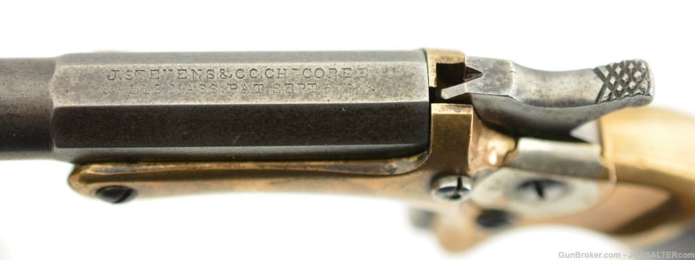  Scarce Antique Stevens Old Model Pocket Pistol 30 Short Rim Fire Tip-Up-img-7