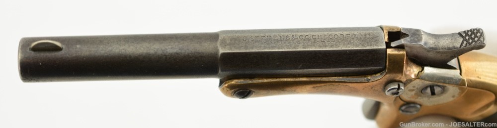  Scarce Antique Stevens Old Model Pocket Pistol 30 Short Rim Fire Tip-Up-img-8