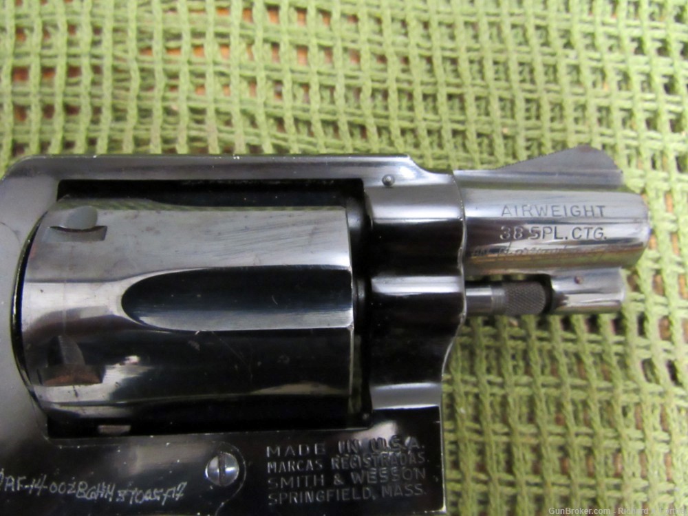 Smith & Wesson S&W Model 12-2 M&P Airweight .38 SPL 2" DA/SA Revolver 1976 -img-5