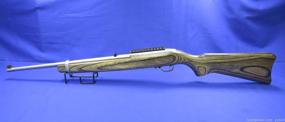 Ruger 10/22 Carbine Stainless Steel Semi-Auto .22LR Rifle – Green Laminate-img-0