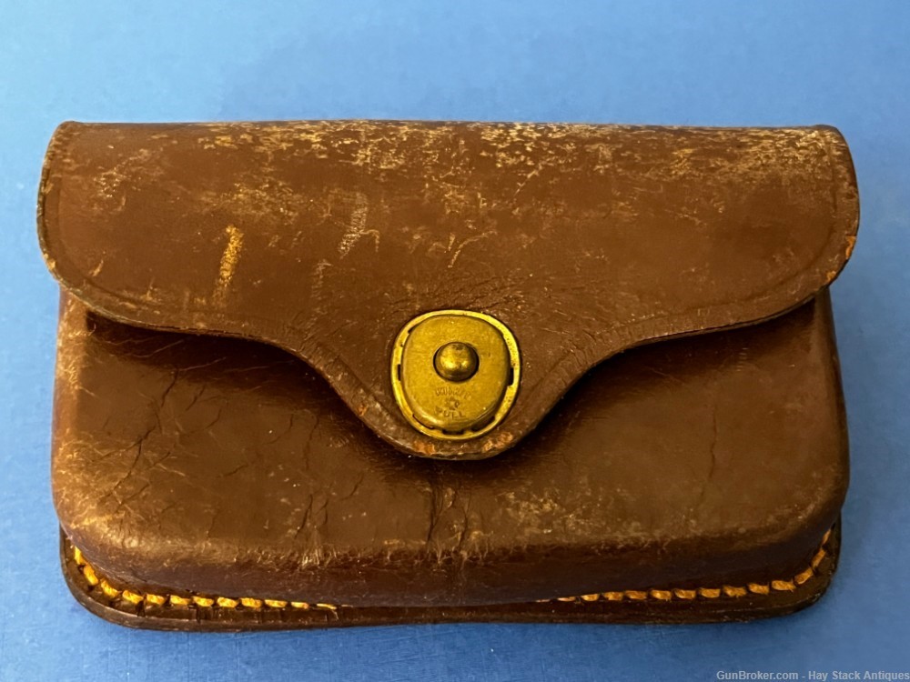 Vintage 1952 Carlisle Bandage Field Dressing Pouch JQMD Brown Leather Korea-img-0