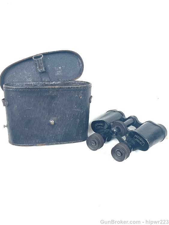 WWII French military binocular in case -img-0