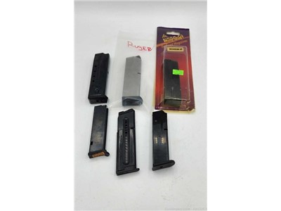 BULK LOT of 6: Pre owned Pistol Magazines - Browning - Ruger - GSG - Etc