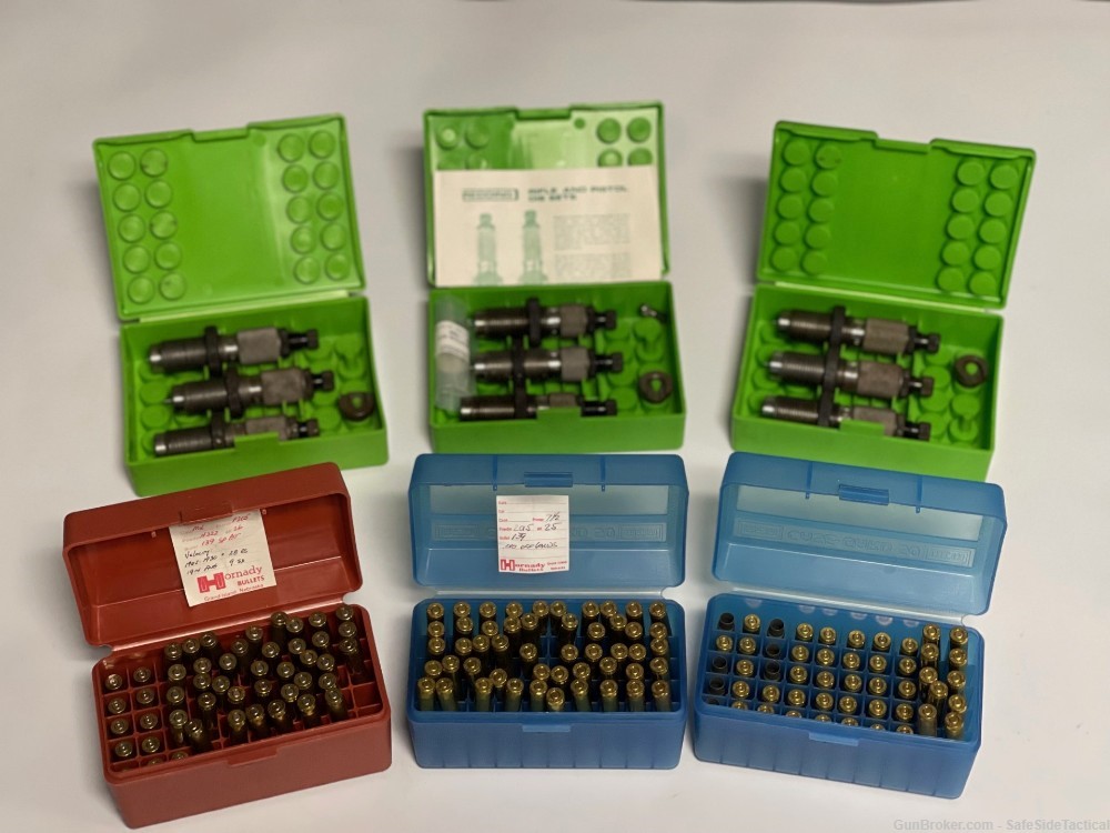 LOADING DIE LOT - 7MM BC, INT-X, TCU + Brass and Ammo-img-6