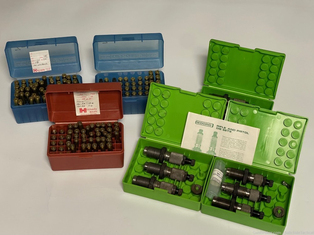 LOADING DIE LOT - 7MM BC, INT-X, TCU + Brass and Ammo-img-1