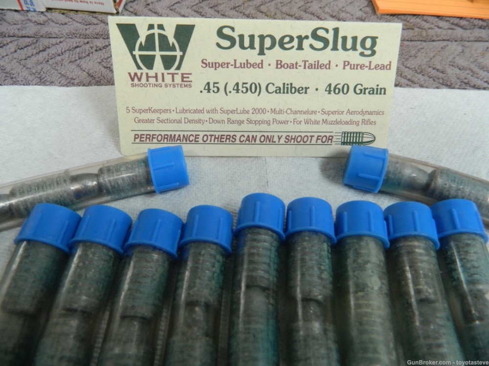 White .450 Caliber 460 Grain Muzzleloader SuperSlugs ( 56 ) included-img-1