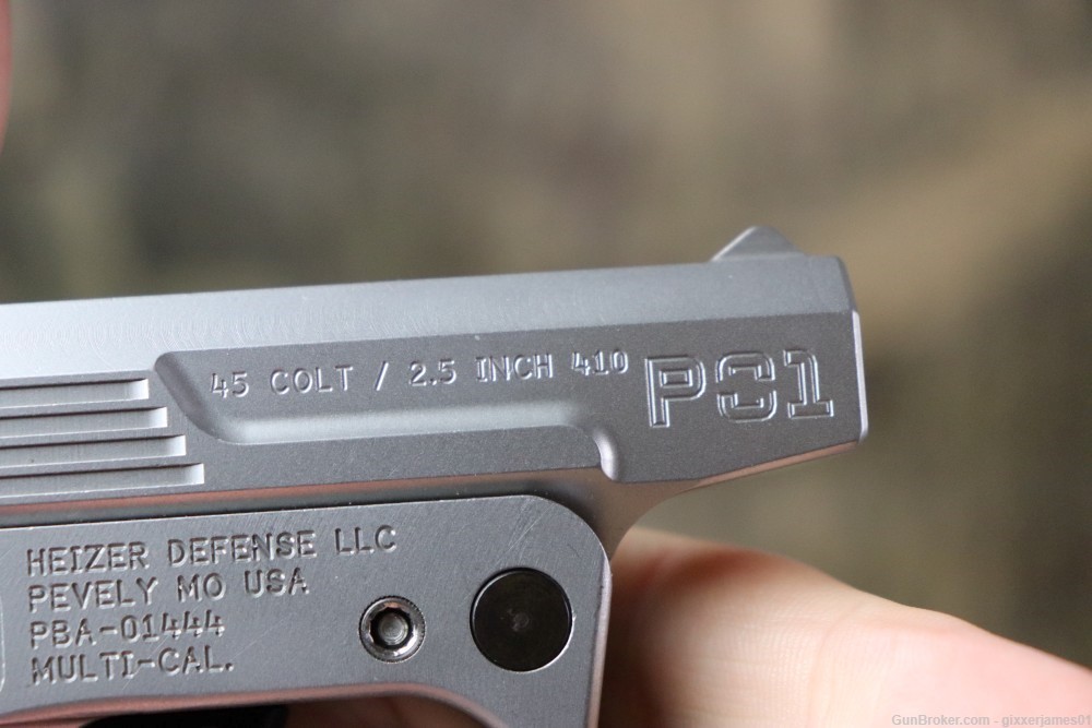 Rare Heizer Defense PS1 45 Colt / 410 ga stainless mint penny start-img-15