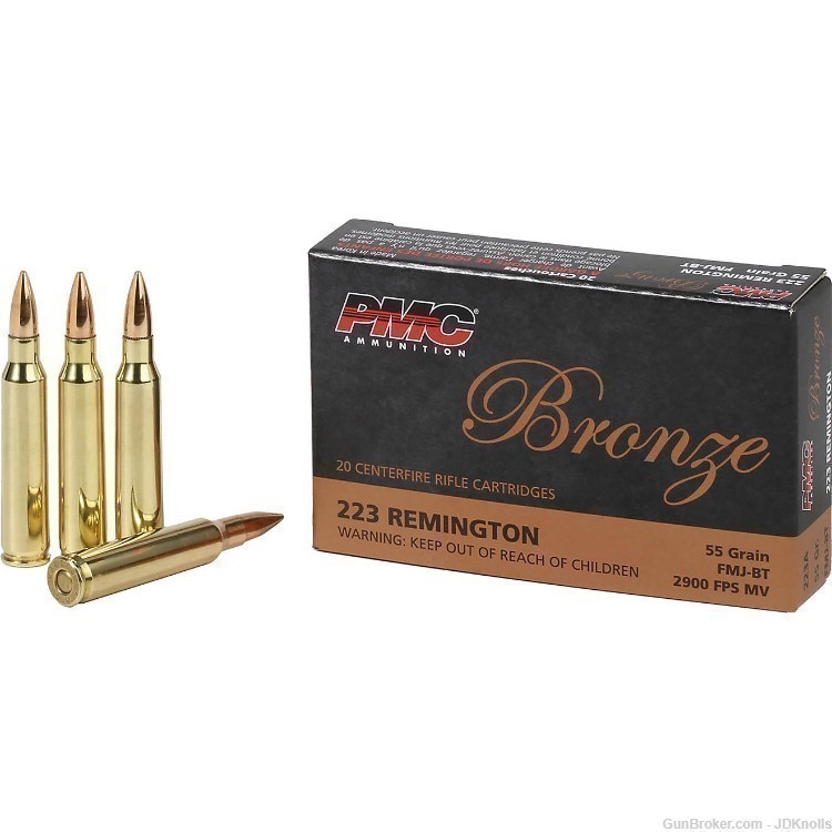 *3 BOXES* 60 Rounds PMC Bronze .223 Rem 55-Grain FMJ FastShip!-img-0