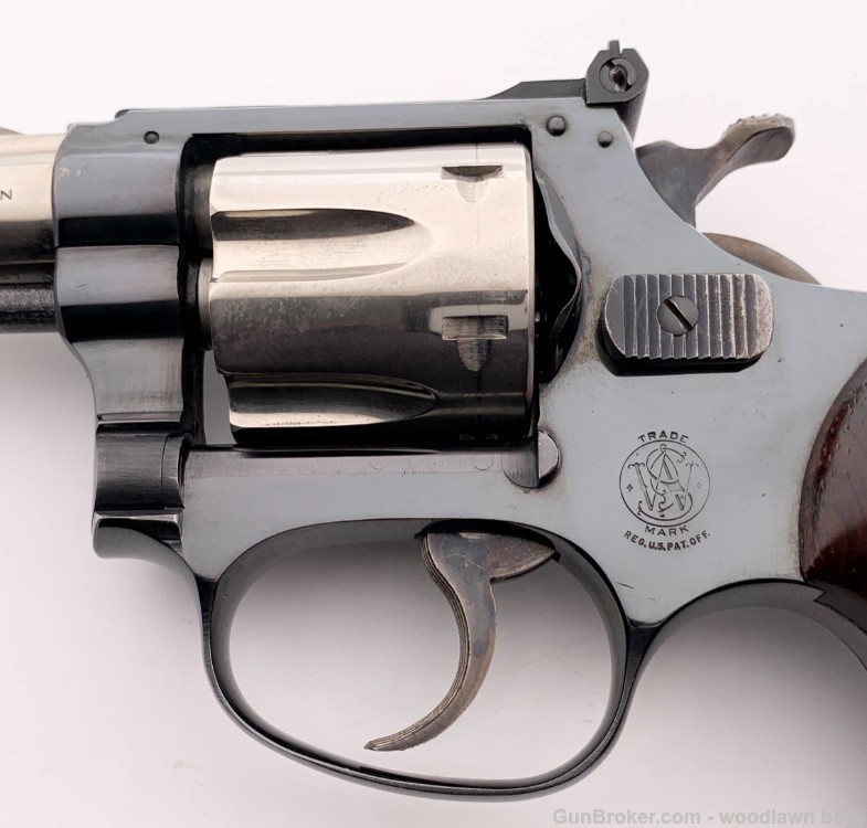 S&W 2" BLUE/NICKEL PINTO 22/32 KIT GUN PRE-34 ROSEWOOD GRIPS FACTORY LETTER-img-4
