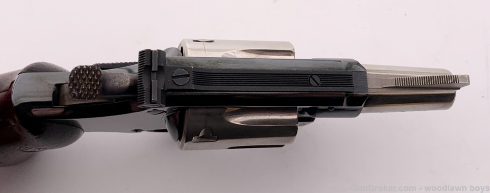 S&W 2" BLUE/NICKEL PINTO 22/32 KIT GUN PRE-34 ROSEWOOD GRIPS FACTORY LETTER-img-11