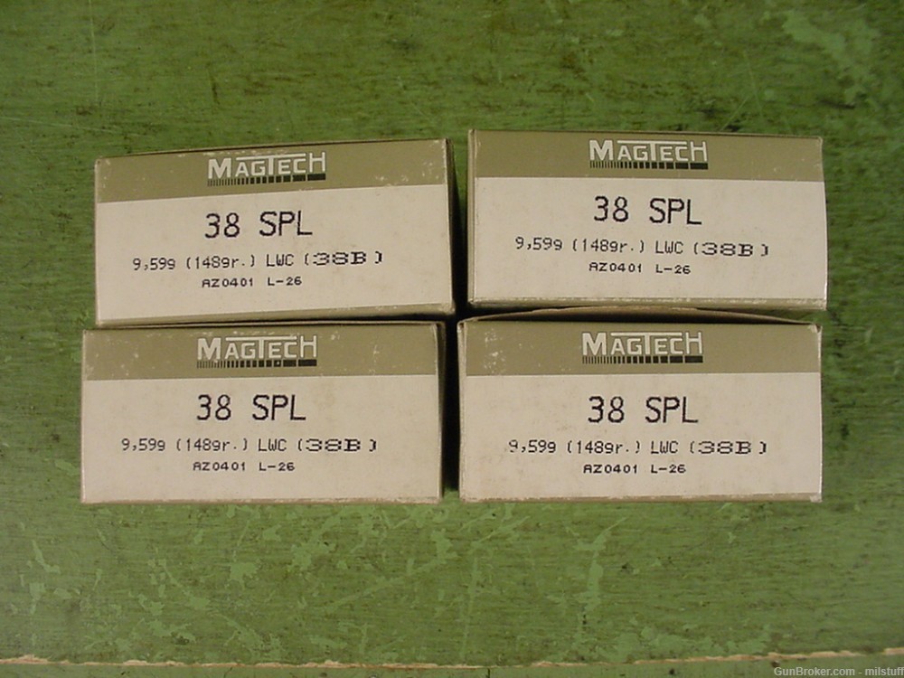 200 Rounds Magtech .38 Special 148 gr LWC Lead Wad Cutter 38B-img-0
