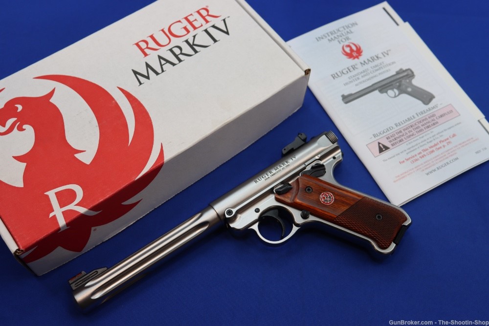 Ruger Model MARK IV HUNTER Pistol 22LR Stainless Fluted 40118 MKIV MK4 SS-img-0