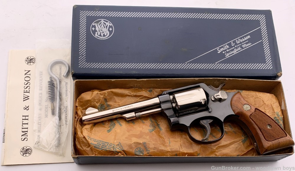 S&W 5" BLUE/NICKEL PINTO MODEL 10-5 ORIGINAL BOX PAPERS TOOLS & MAGNA GRIPS-img-16