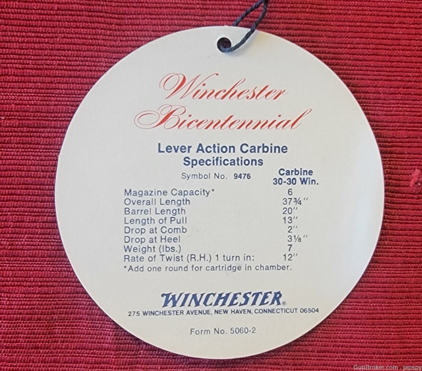 WINCHESTER 94 US BICENTENNIAL "76 RIFLE 30-30 W/ BOX & PAPERS-img-16