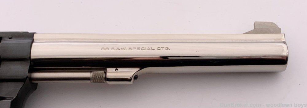 S&W 6" BLUE/NICKEL PINTO K38 HEAVY BBL 14-3 TARGET ORIG BOX PAPERS & TOOLS -img-13