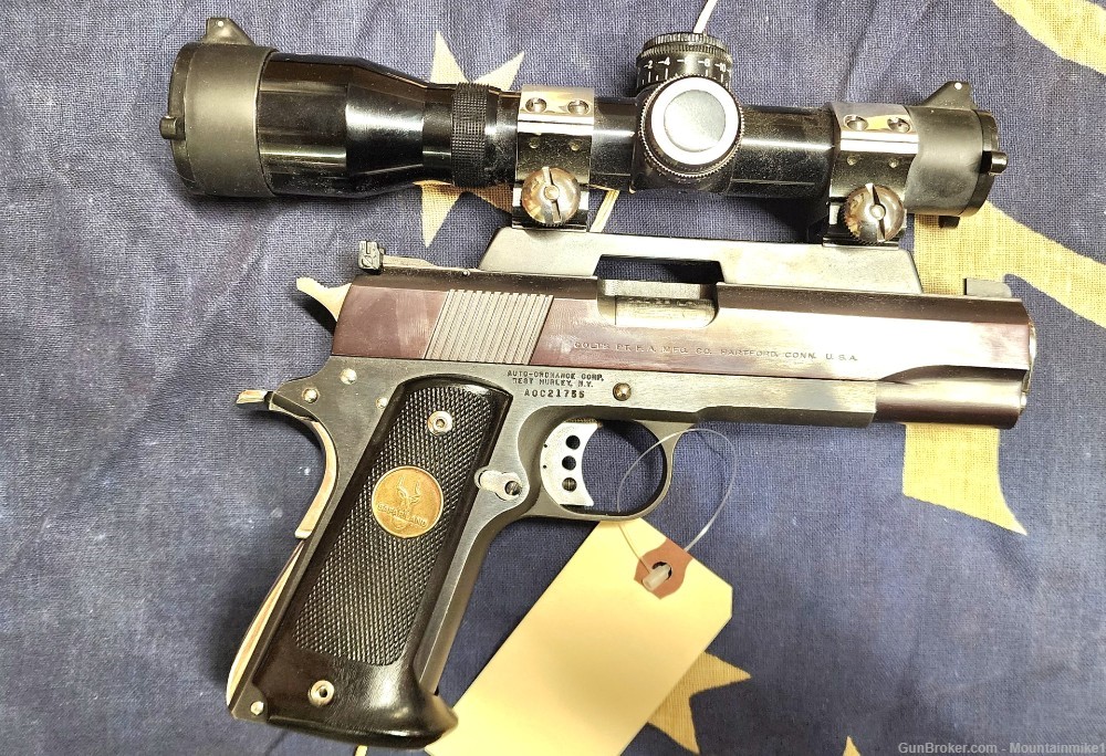 Auto-Ordance 1911 Frame with a Colt 22lr slide and Tasco 3x20 scope -img-0