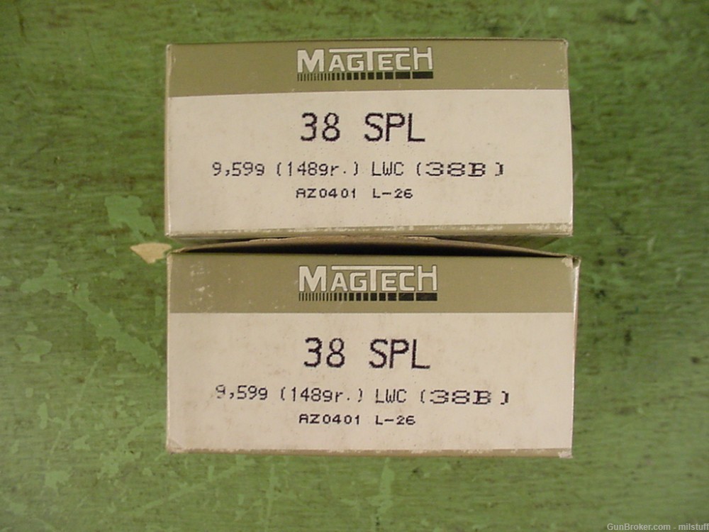100 Rounds Magtech .38 Special 148 gr LWC Lead Wad Cutter 38B-img-0
