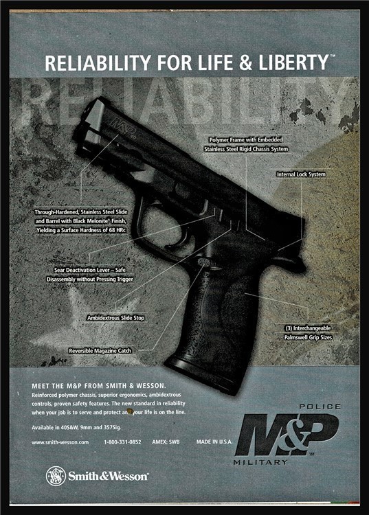 2006 SMITH & WESSON S&W Military & Police M&P Revolver PRINT AD-img-0