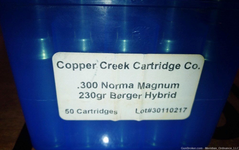 Cooper Creek Cartridge Co. 50 Rounds .300 Norma Magnum-img-1
