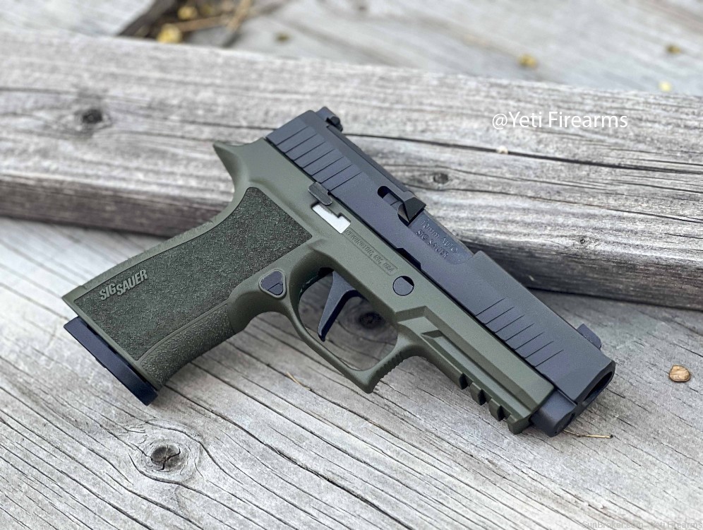 Sig Sauer P320 XTEN 10mm Compact Compensated Olive Drab Cerakote OD-img-0